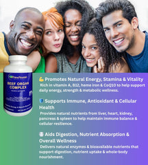 PrimoNourish organ blend ingredients image showcases liver, heart, kidney, pancreas and spleen.