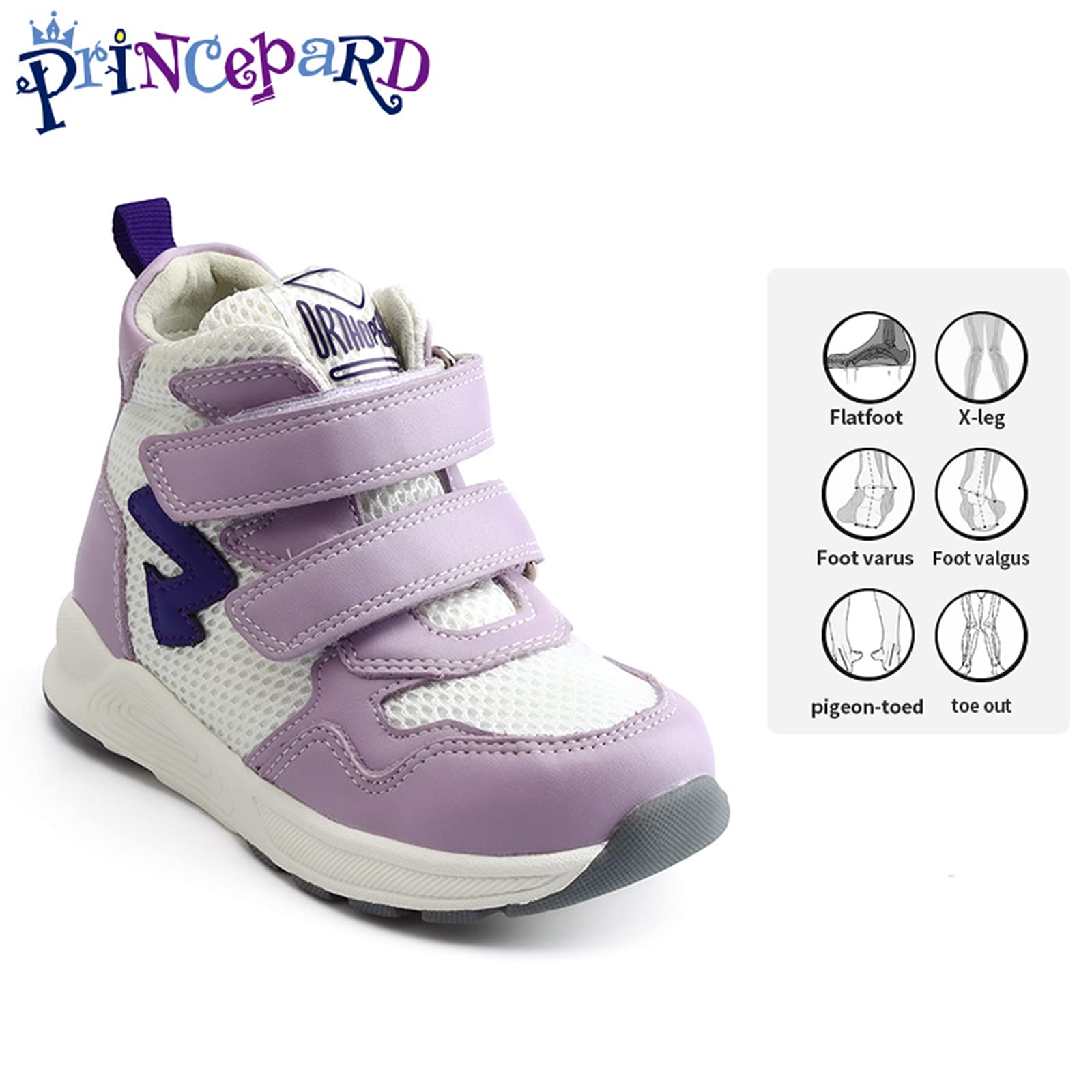 Princepard high-top corrective sneakers stabilize ankles for better posture.