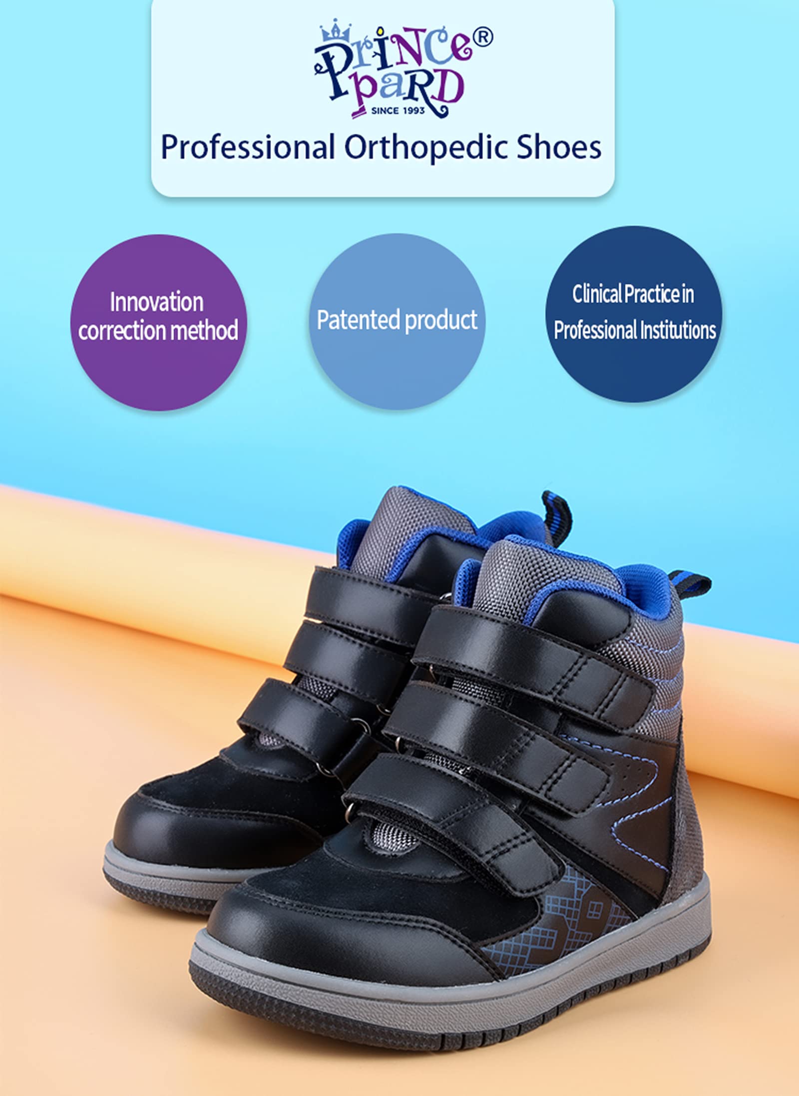 Princepard inside view shows built-in orthotic device supporting ankle stability.