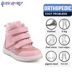 Princepard pink ankle-support image demonstrates secure high-top stability for developing steps.