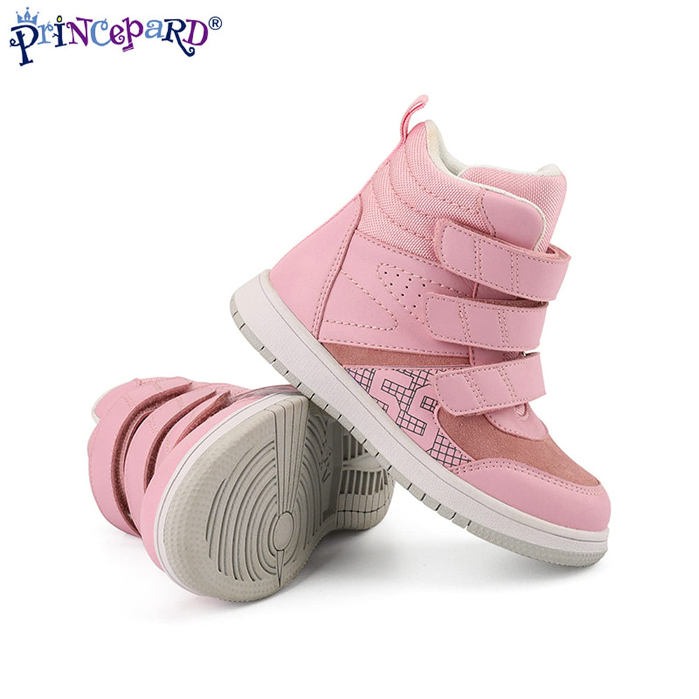 Princepard pink sole texture image highlights non-slip grip and balance support.
