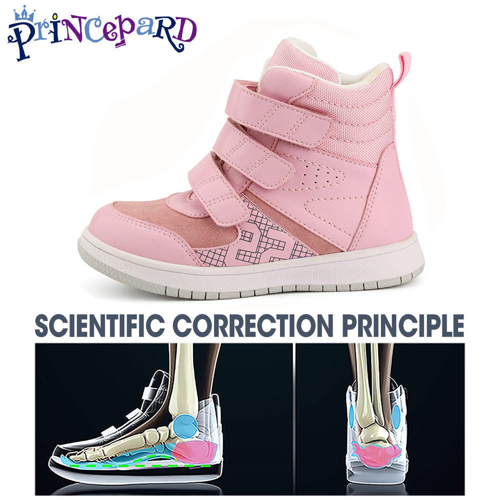 Princepard pink triple-strap closure photo shows adjustable fit for varying widths.