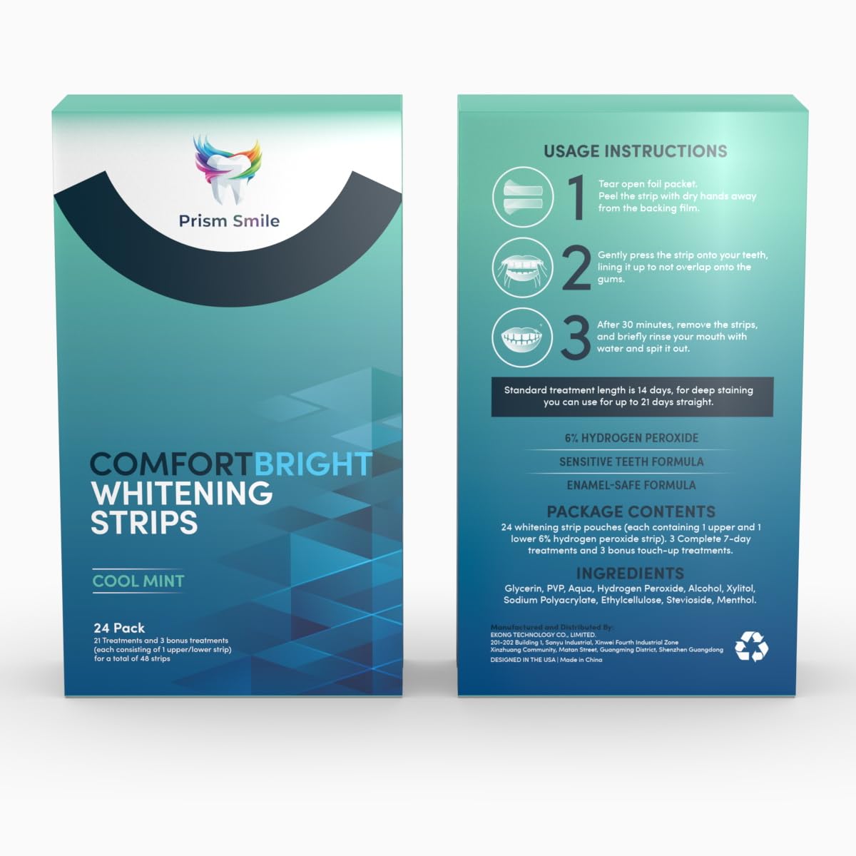 Prism Smile 24 treatments plus 3 bonuses offer comprehensive whitening.
