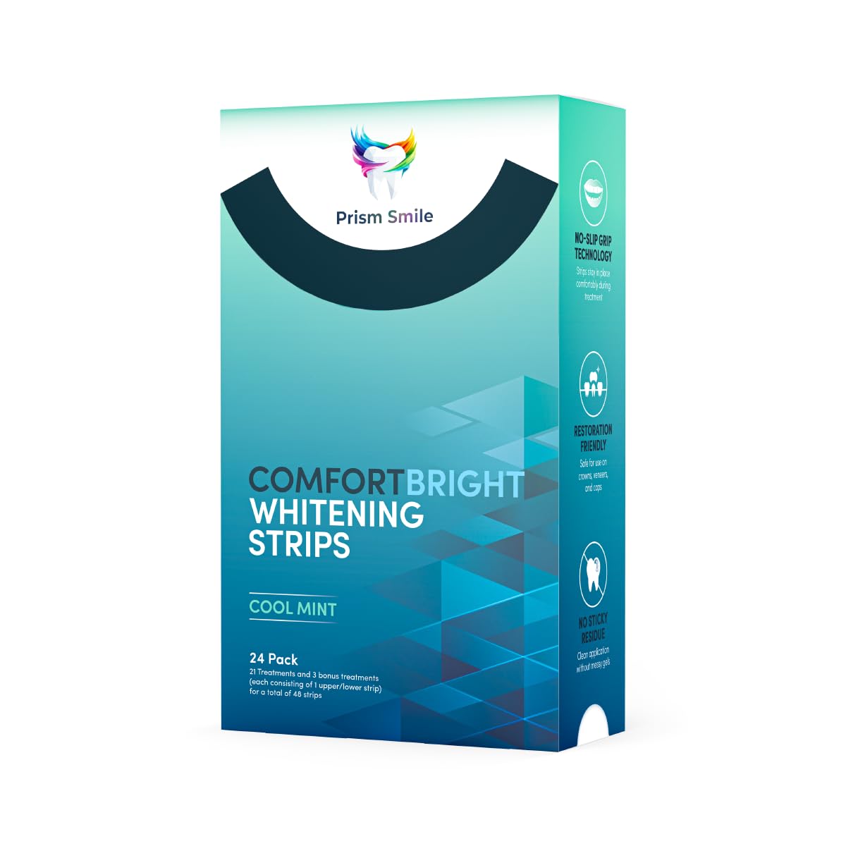 Prism Smile ComfortBright Cool Mint packaging reveals a refreshing whitening kit.