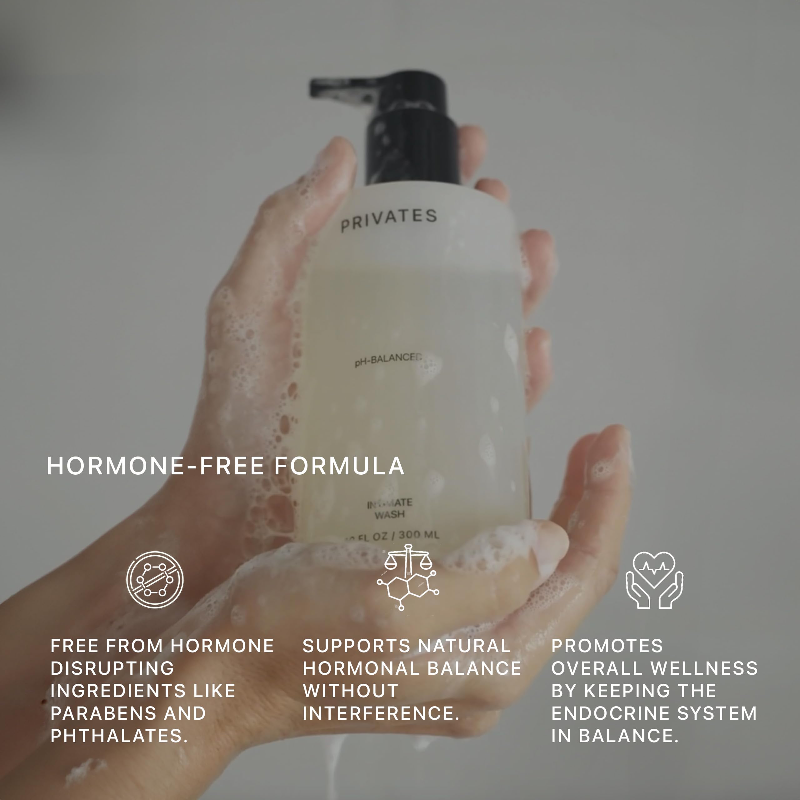 Privates fragrance-free label signals irritation-free experience.