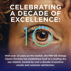 Doctor-recommended PRN DE Omega product displays trust and credibility.