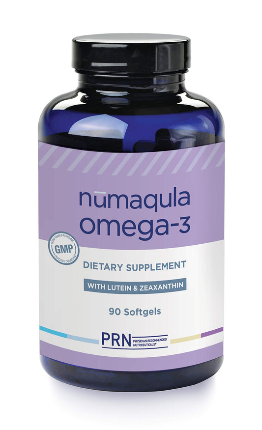 PRN Numaqula Omega-3 bottle front for easy daily intake