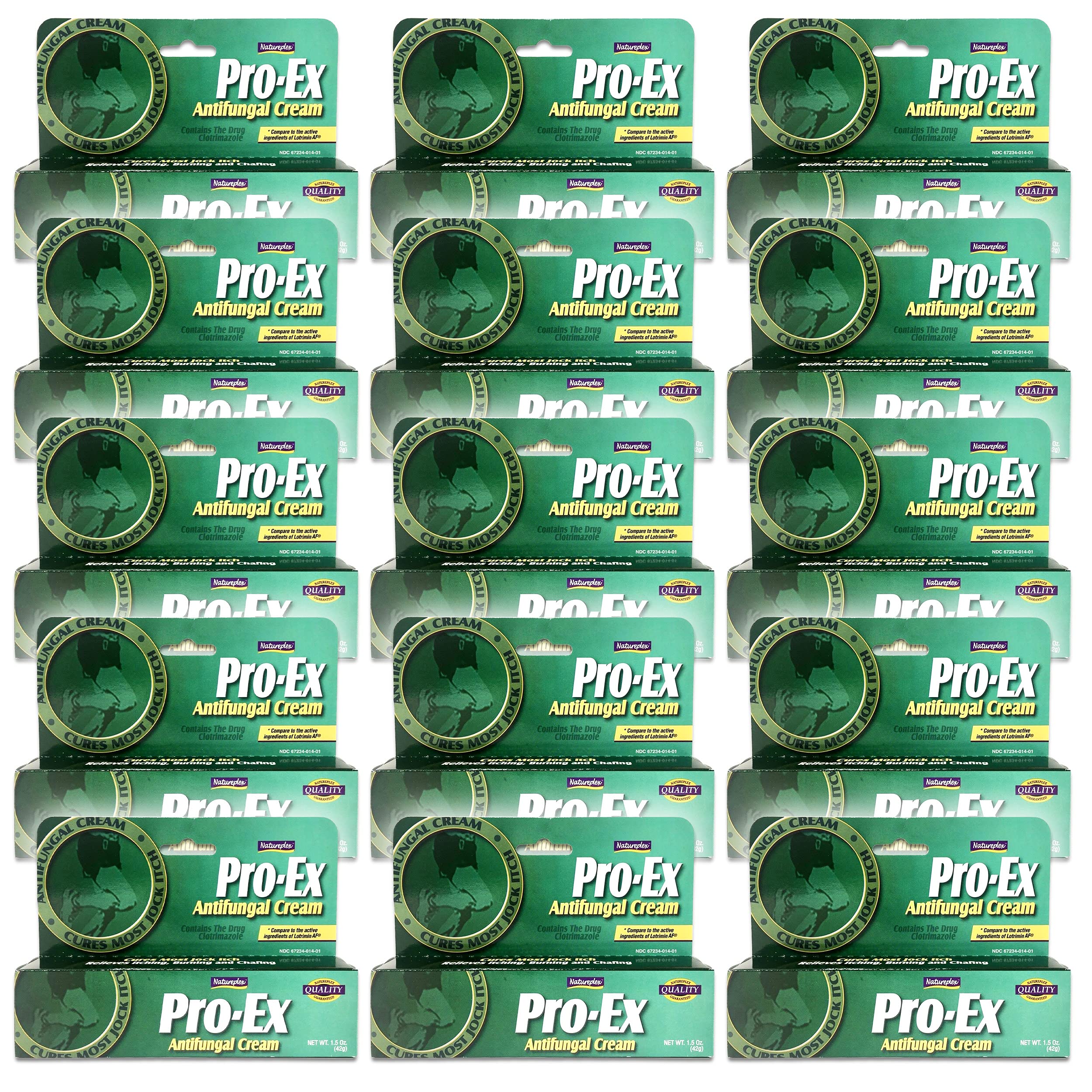 Pro-Ex clotrimazole anti-fungal cream tubes for topical itch relief