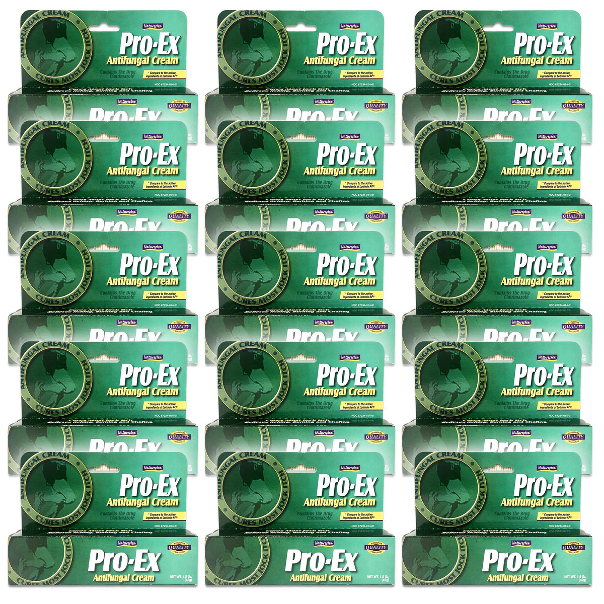 Pro-Ex clotrimazole anti-fungal cream tubes for topical itch relief