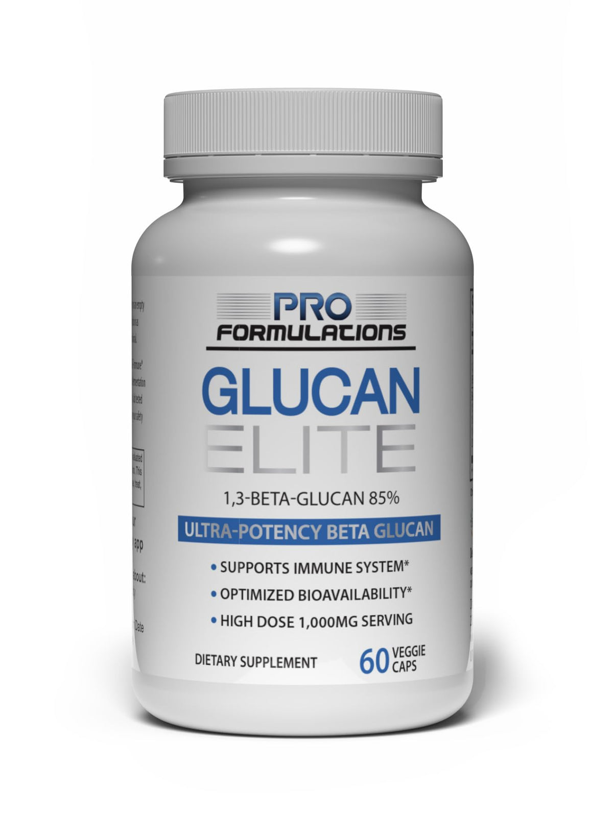 Pro Formulations MD Glucan Elite bottle front view highlighting high potency immune support.
