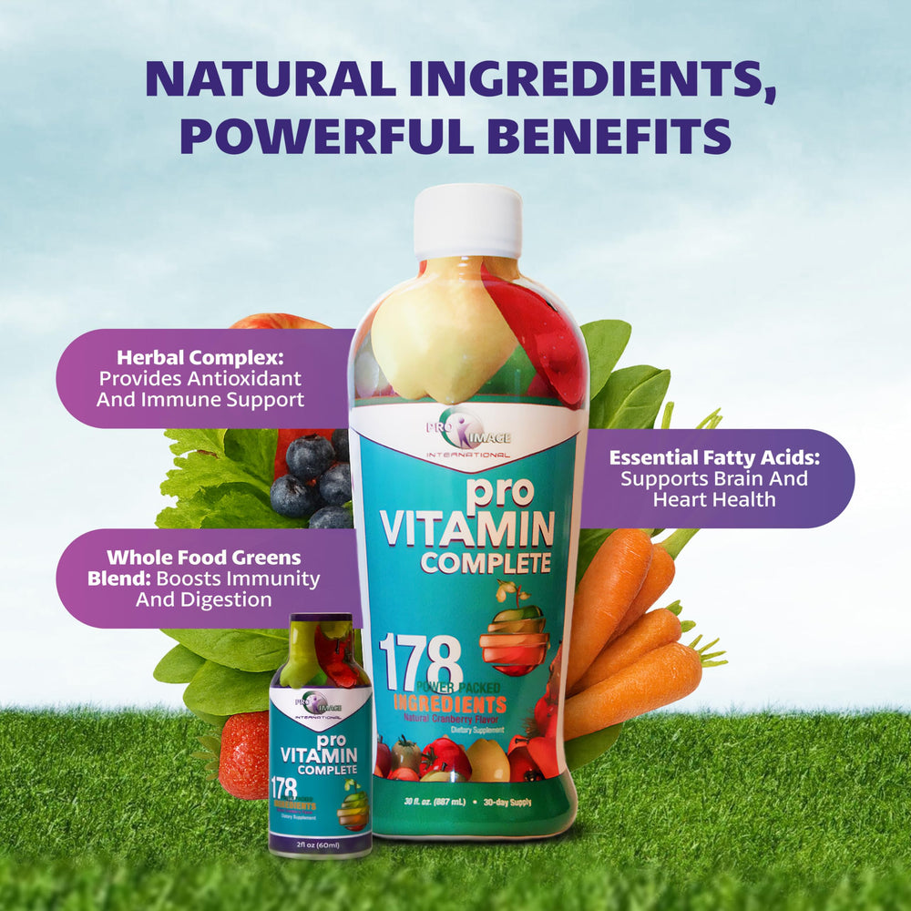 Pro Vitamin Complete herbal complex bottle highlights natural ingredients