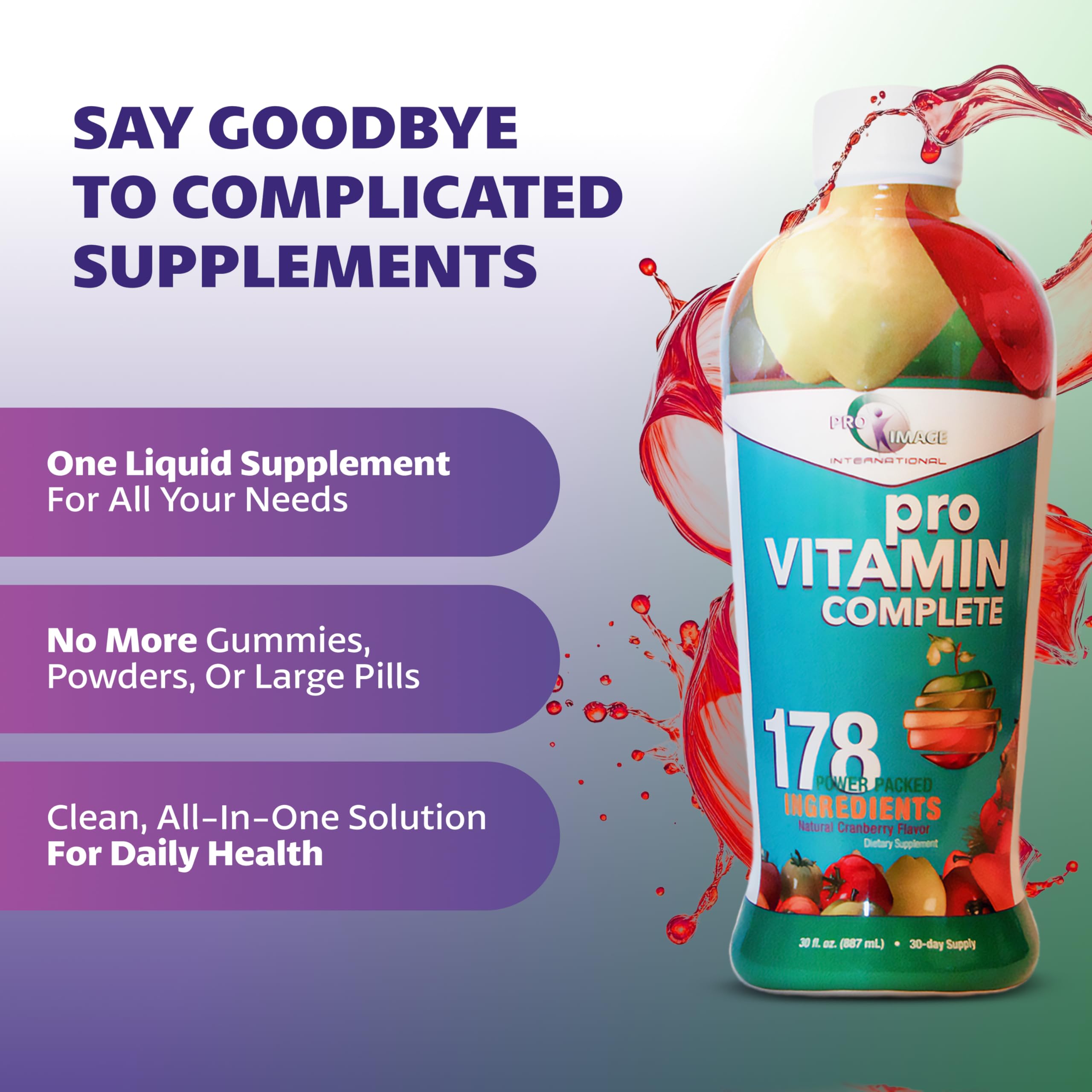 Pro Vitamin Complete proprietary multi-fiber blend scoop for daily fiber
