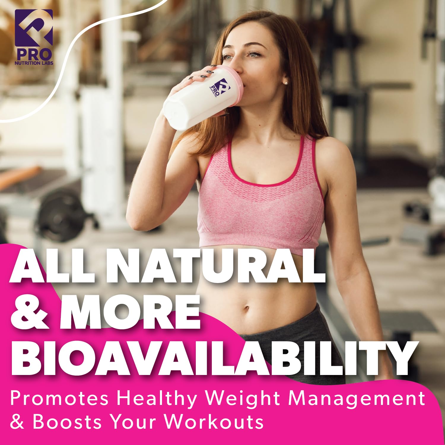 PRO NUTRITION LABS grass-fed emblem signals quality and clean nutrition.