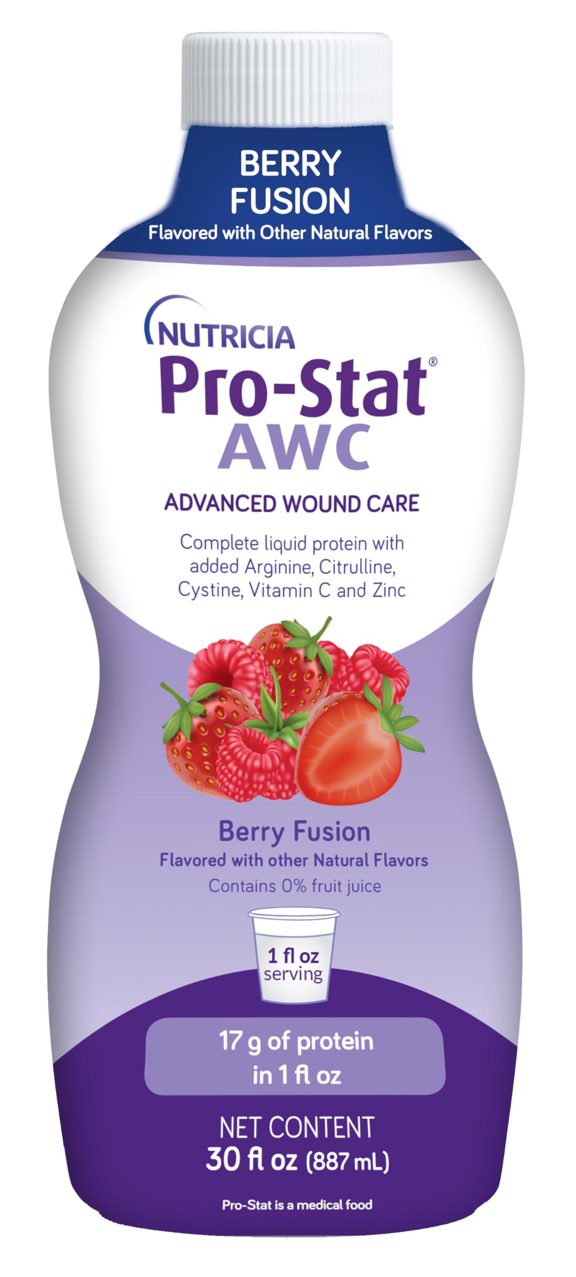 Pro-Stat AWC Berry Fusion bottle, ready-to-drink daily protein support.