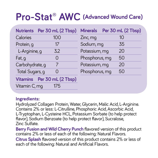 Pro-Stat AWC Berry Fusion pour action, convenient 1 oz serving.