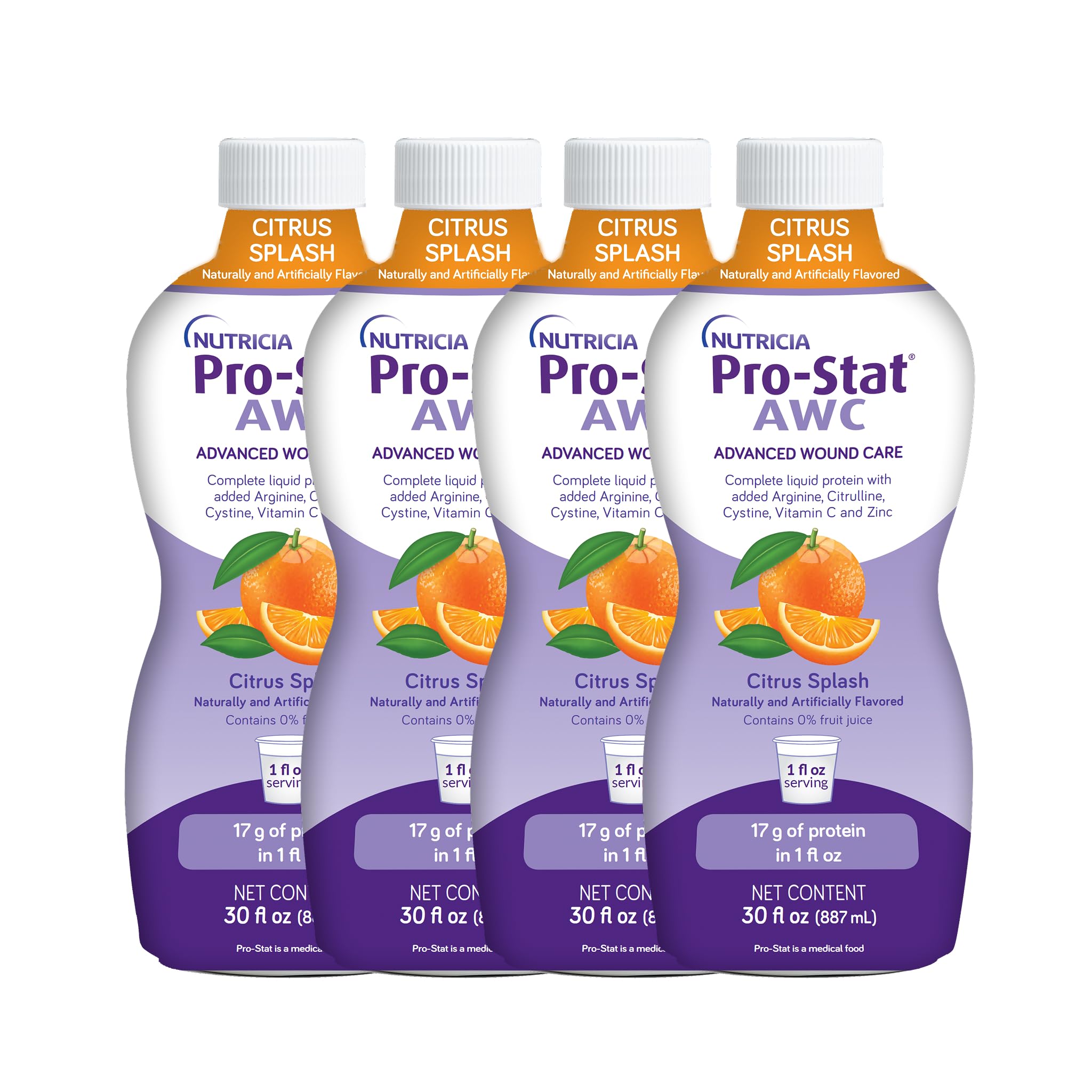 Pro-Stat AWC bottle pour shows ready-to-drink nutrition for wound care