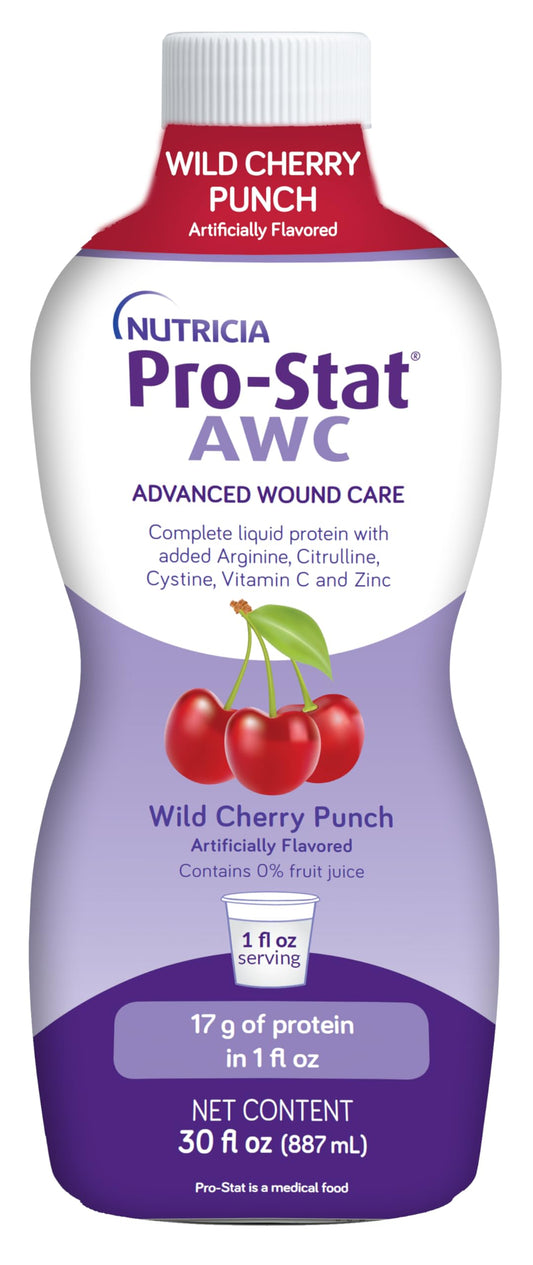 Pro-Stat AWC Wild Cherry bottle ready to drink for wound support.