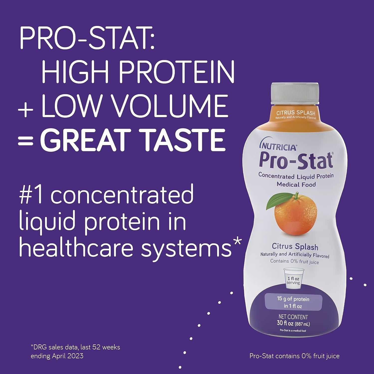 Pro-Stat bottle in medical-use context illustration.