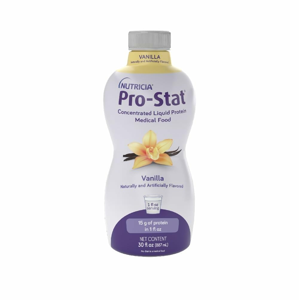 Pro-Stat Vanilla bottle front close-up, ready-to-drink nutrition option.