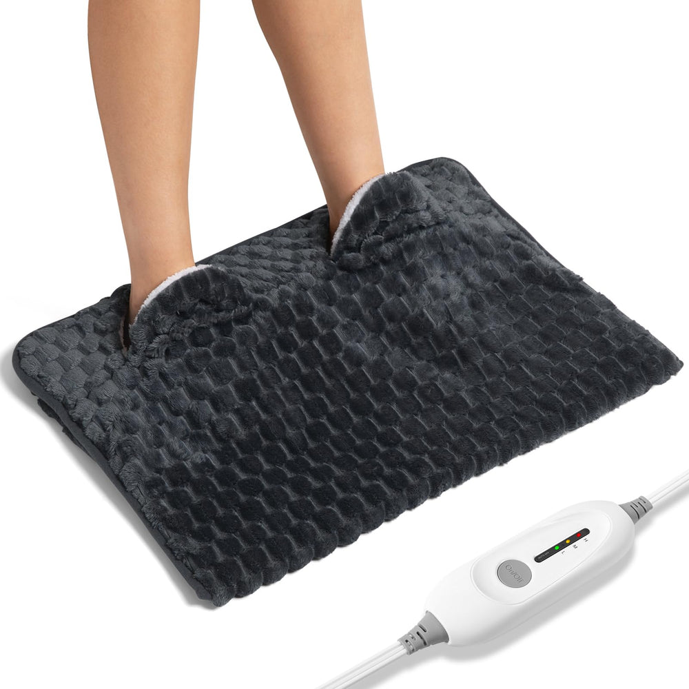 PROALLER electric foot warmer front view showing compact under-desk design