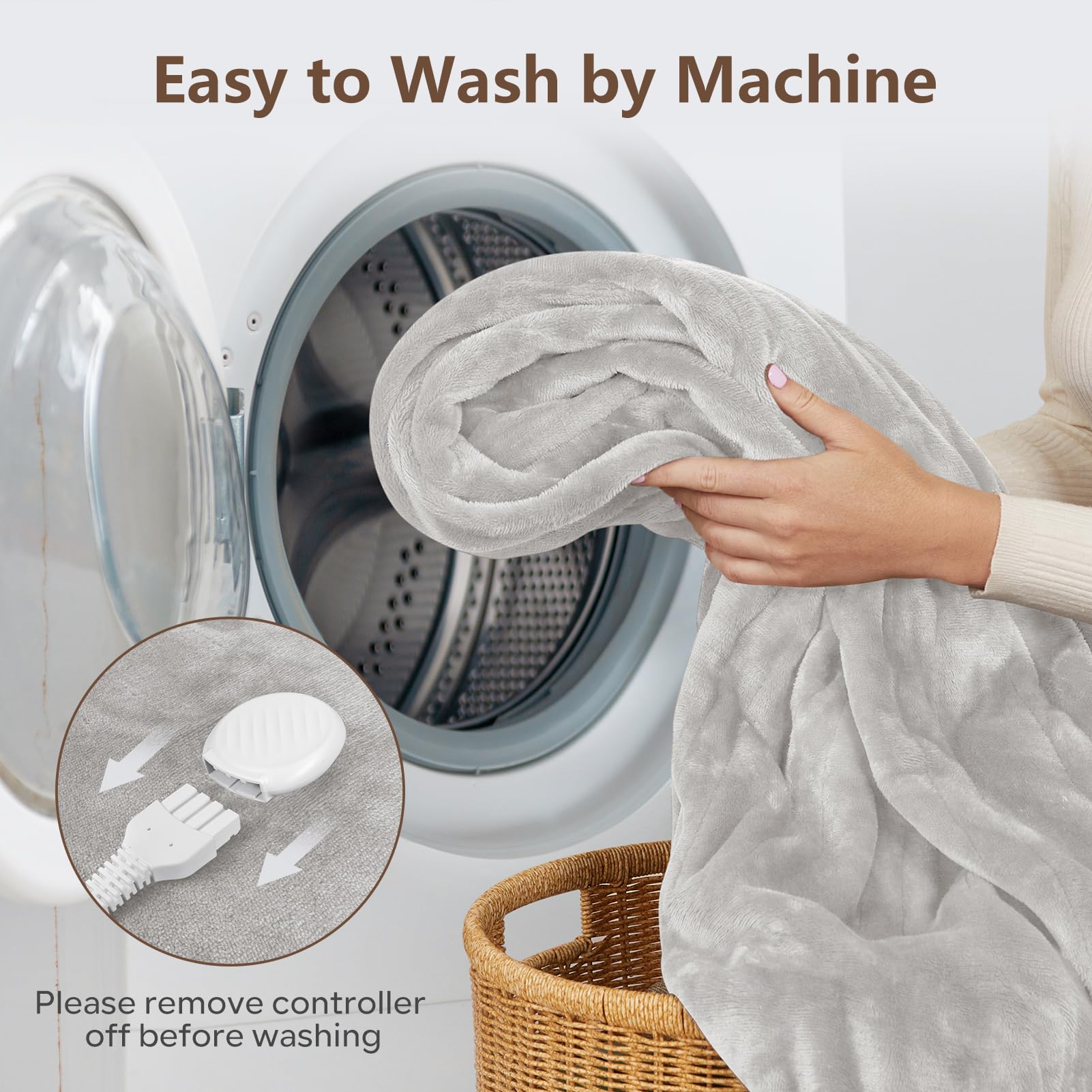 PROALLER queen-size blanket provides full-body coverage and warmth.