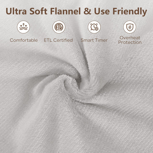 PROALLER blanket close-up shows soft flannel texture and comfort.