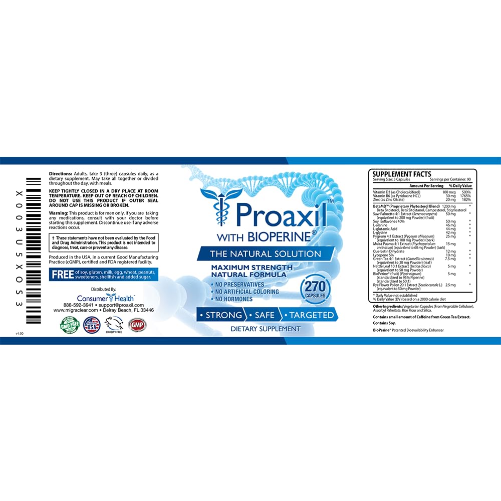 Proaxil capsules close-up for urinary comfort and wellness