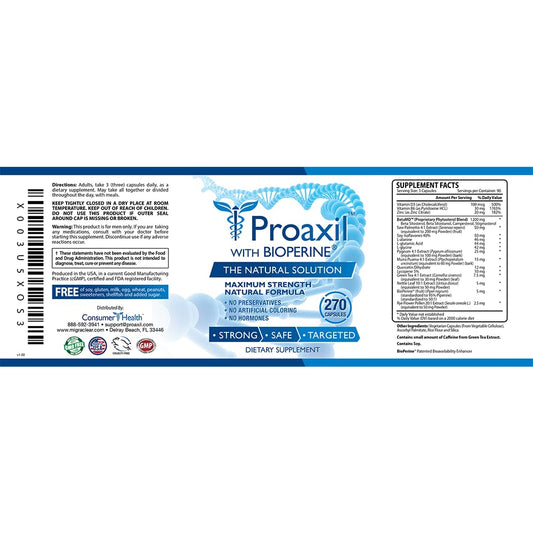 Proaxil capsules close-up for urinary comfort and wellness