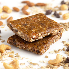 PROBAR MEAL Bar Original Trail Mix close-up shows chunky nuts and fruits for sustained energy.