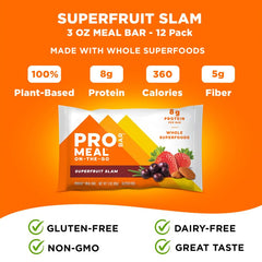 Non-GMO badge with the PROBAR logo and vibrant packaging.
