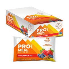 PROBAR MEAL Bar Wholeberry Blast, foil-wrapped, ready for on-the-go energy.