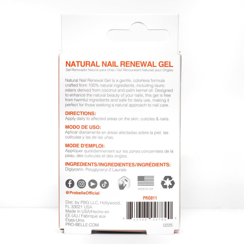 Probelle Nail Renewal Gel enhances clarity and natural texture on nails.