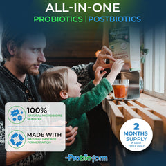 Probioform 3-week fermentation process graphic for natural probiotics.