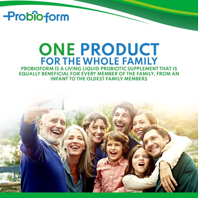 Shelf-stable Probioform bottle ideal for travel and busy days.