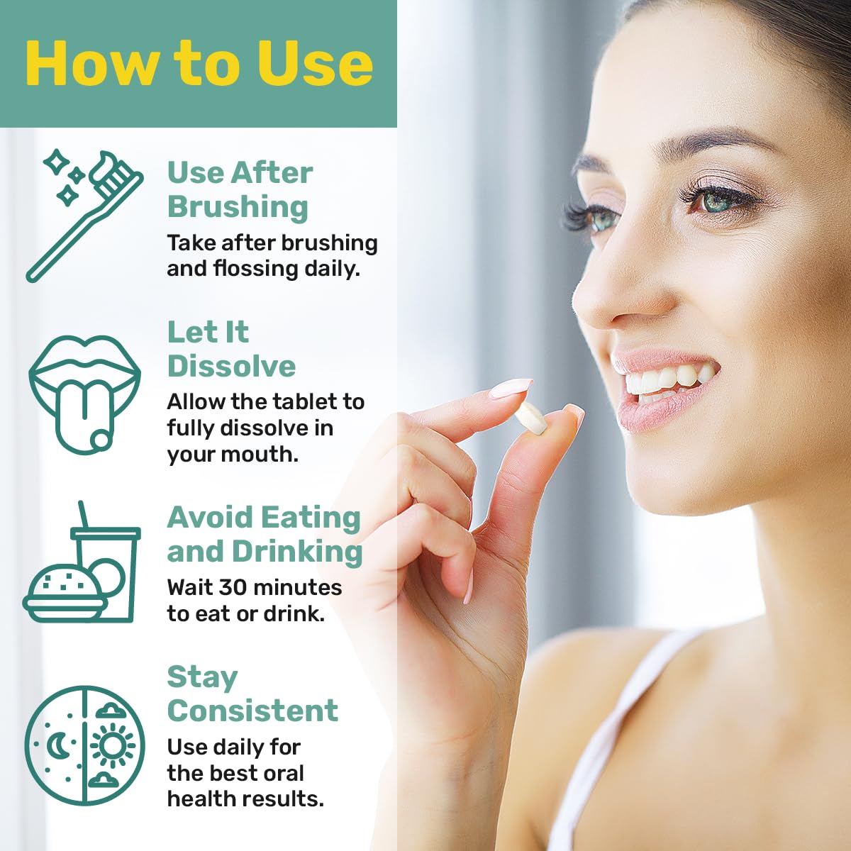 Probiora Health demonstrates a brushing routine paired with probiotic support.