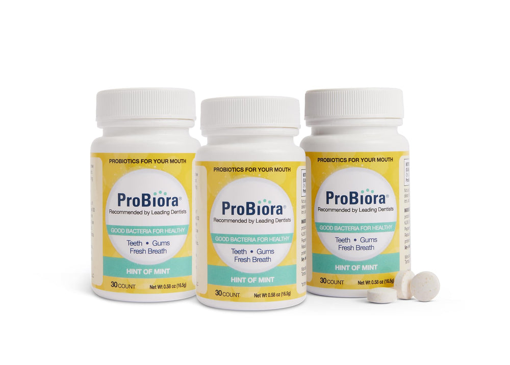 ProBiora Health packaging with tablets promotes easy daily use.