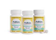 ProBiora Health packaging with tablets promotes easy daily use.