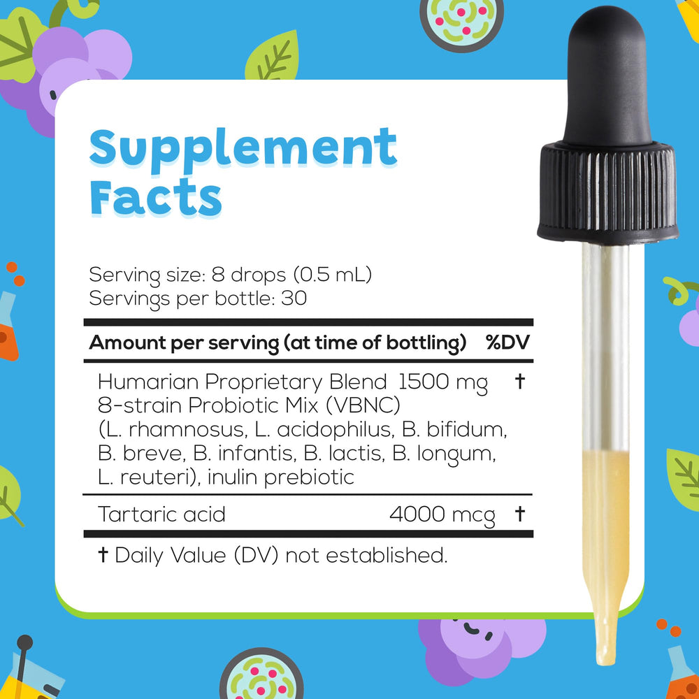 Probonix Humarian dropper indicating easy 8-drop daily dosing.