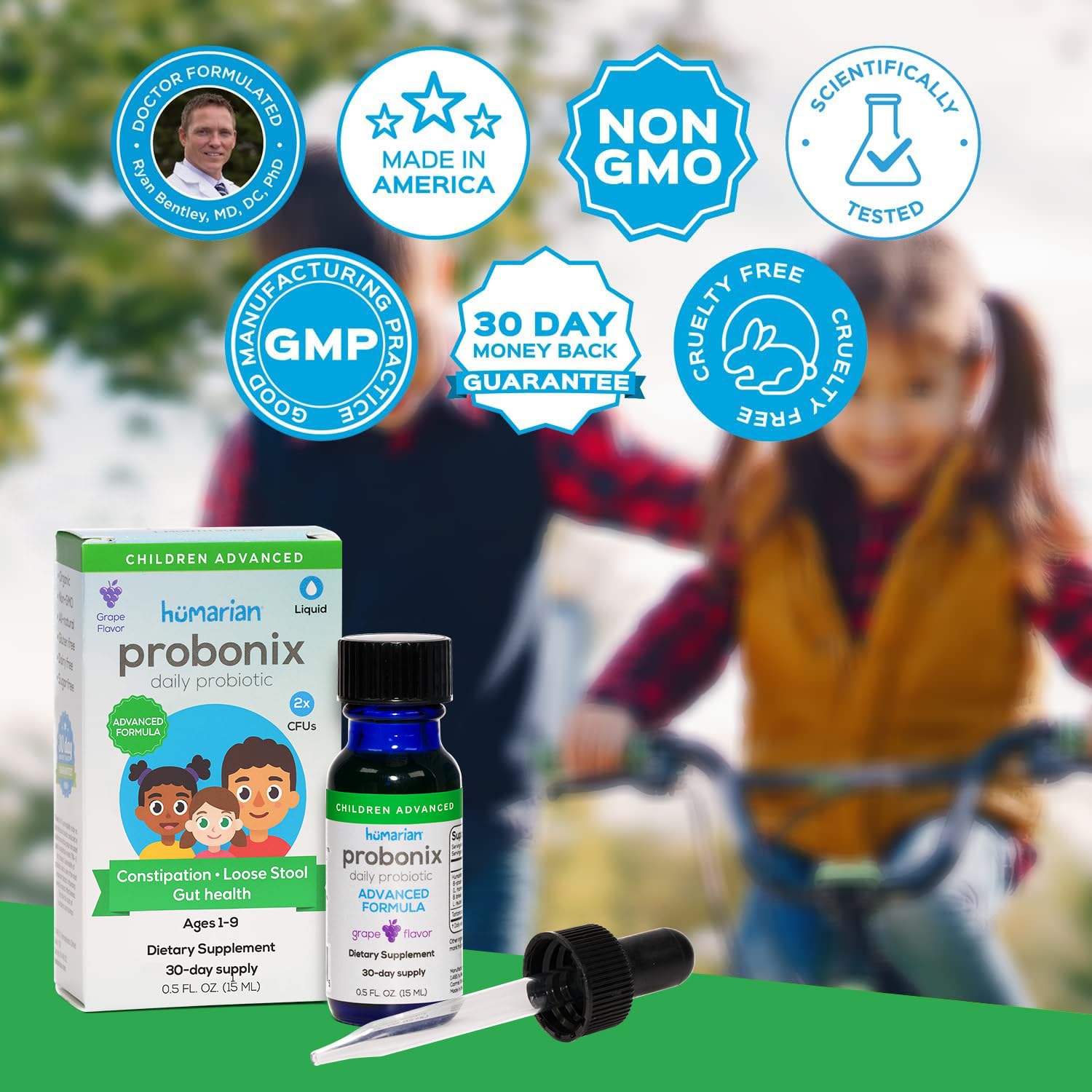 Probonix Kids Drops support balanced gut flora and daily wellness.