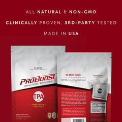 ProBoost Thymic Protein A packets produced in USA facility image.