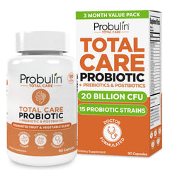 Probulin Total Care bottle front view for daily gut and immune support