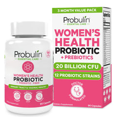 Probulin Women's Probiotic bottle front for daily gut balance.