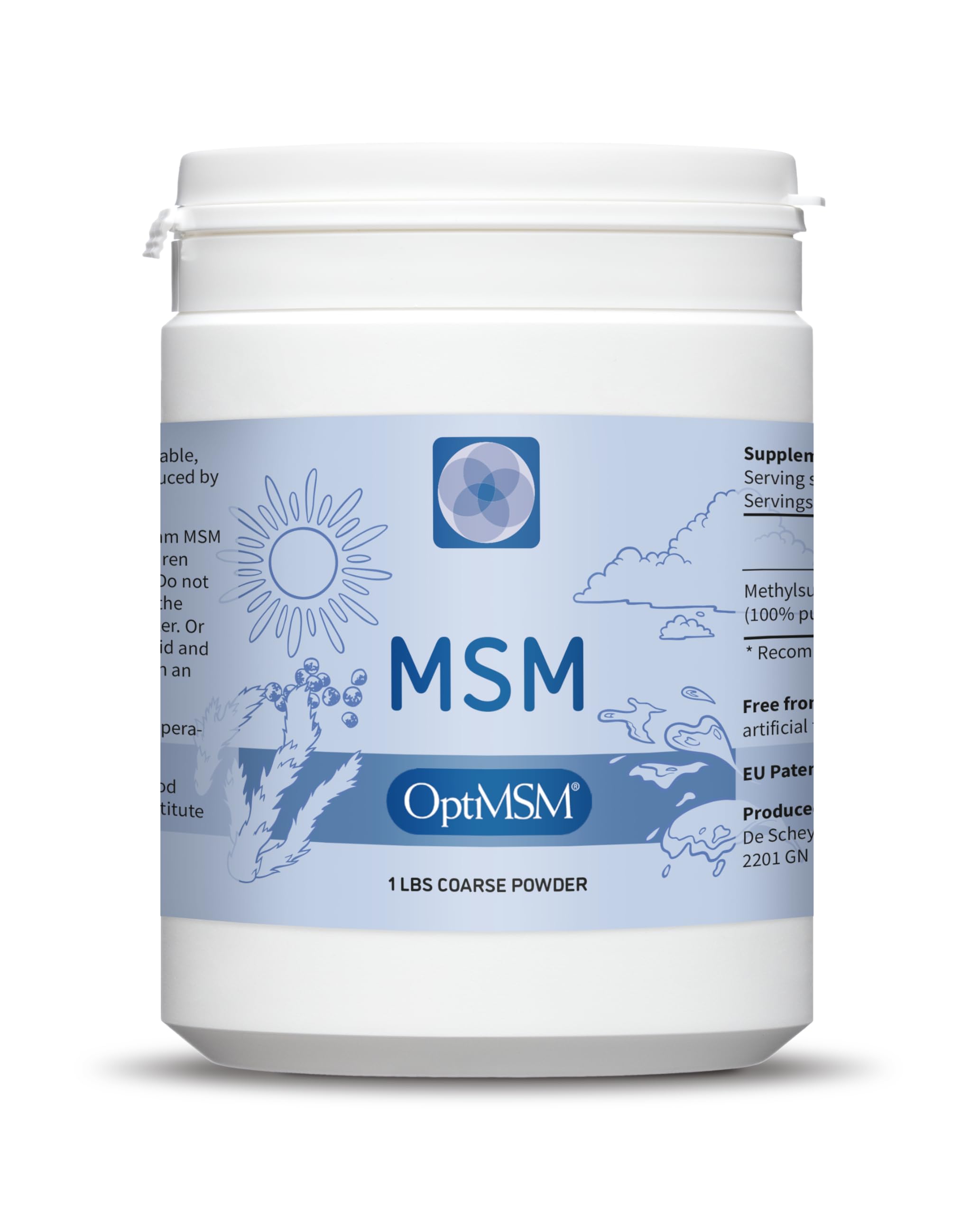 Procapsin OptiMSM bottle with crystals for daily supplementation