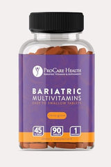 Close-up of ProCare Health bariatric multivitamin pills.