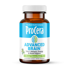 Procera Advanced Brain bottle front with sleek packaging for daily use and easy access