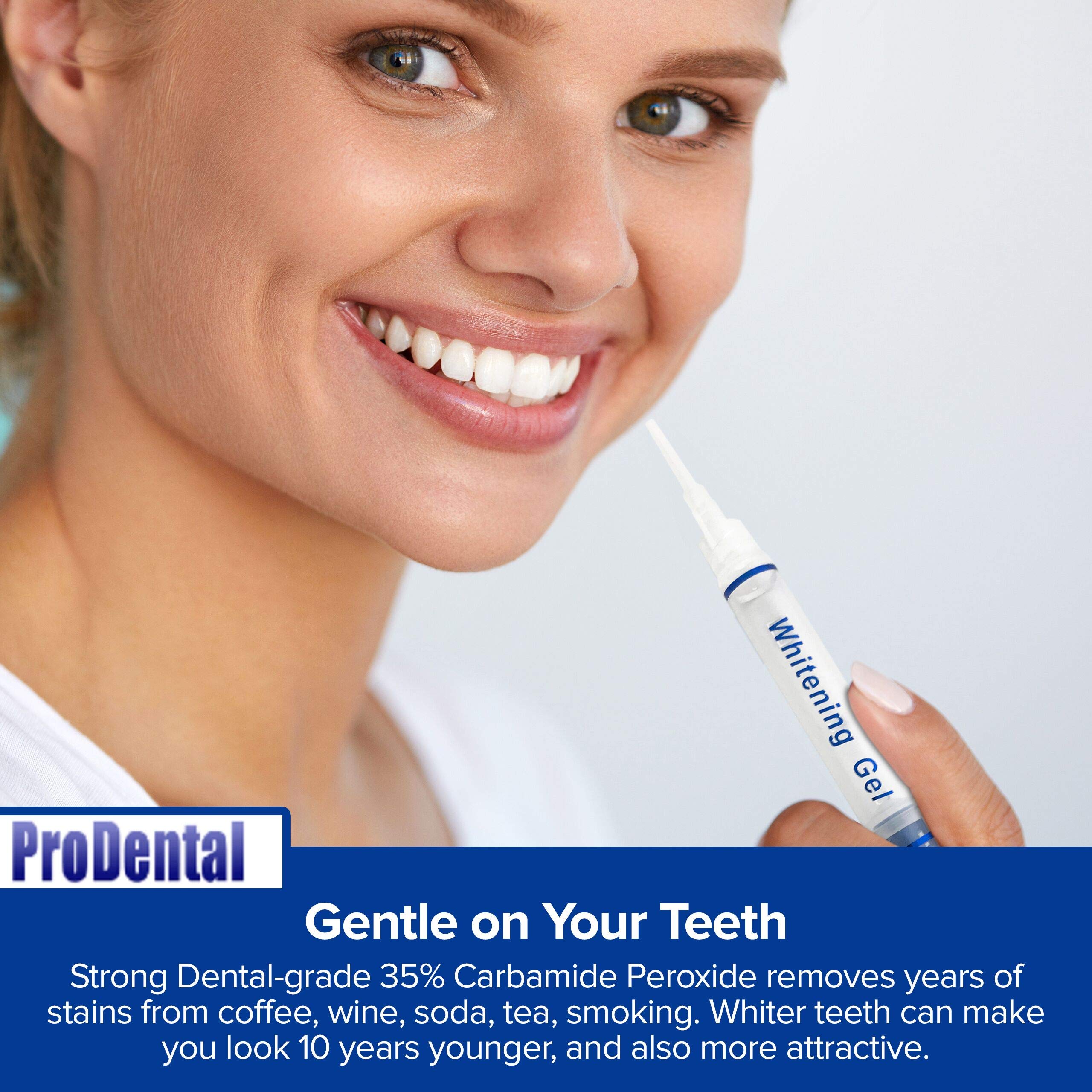 ProDental moldable trays prepared to fit for even whitening coverage