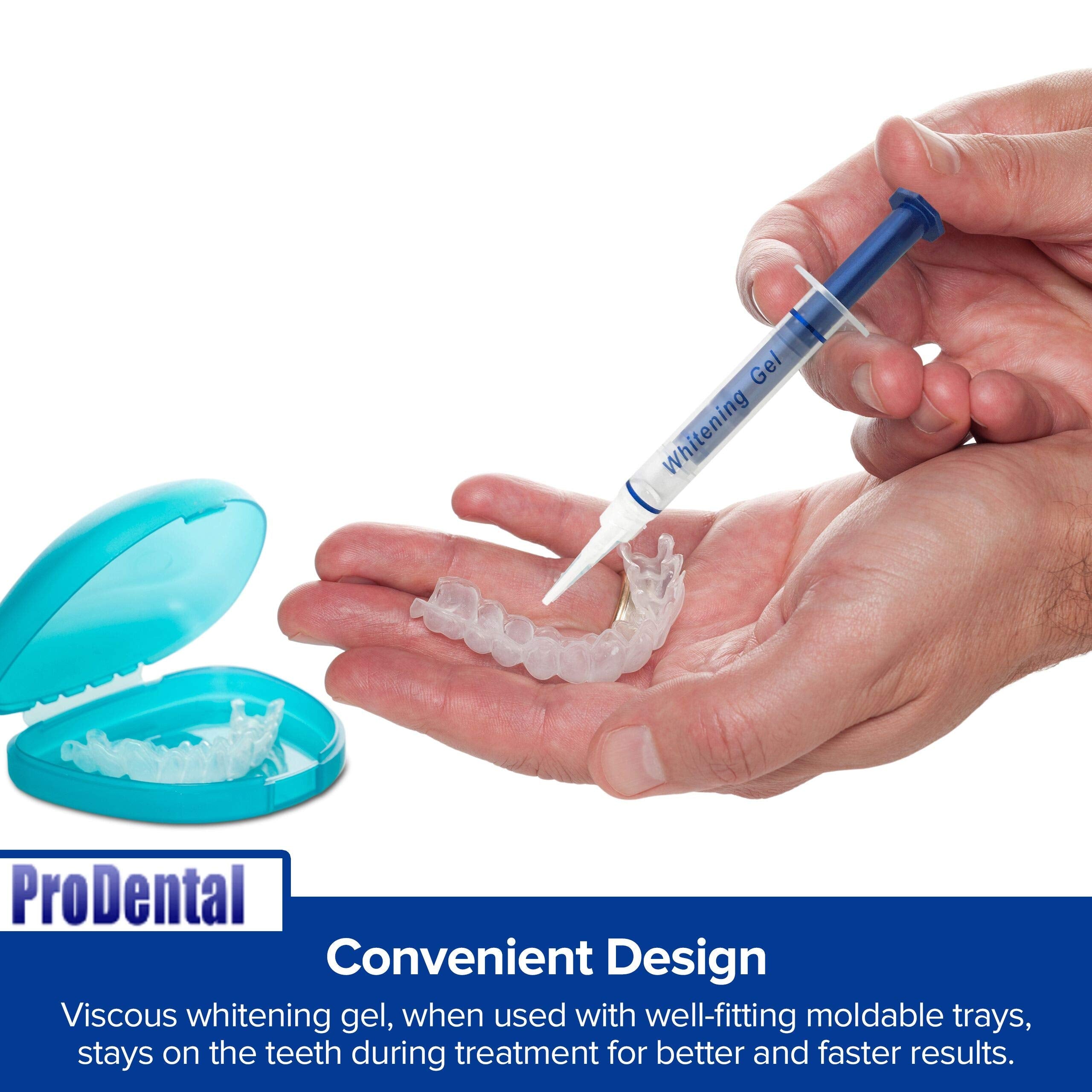ProDental viscous gel visible on teeth during treatment for targeted coverage