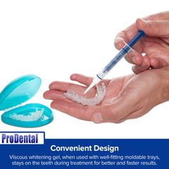 ProDental viscous gel visible on teeth during treatment for targeted coverage
