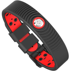 PROEXL 18 MAX bracelet front view shows bold black-red design for all-day wear