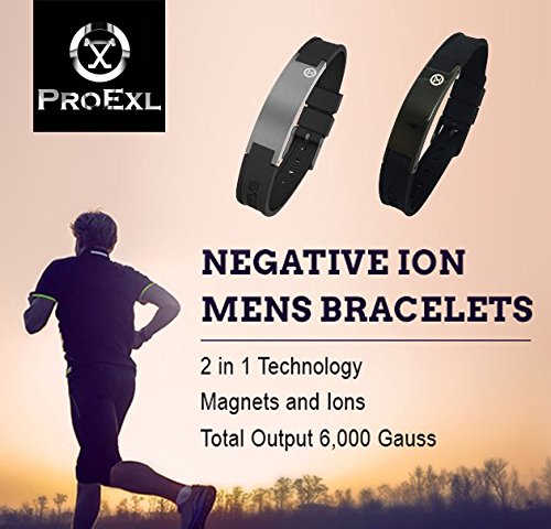 PROEXL Sports Golf Magnetic Bracelet gray wrist view showing waterproof design for active wear